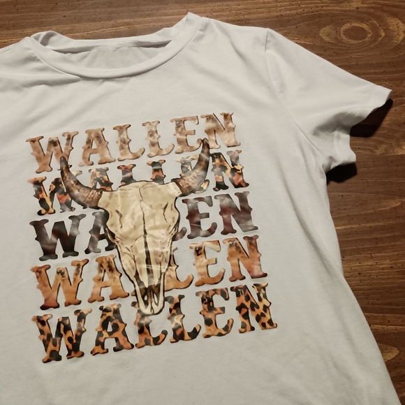 MORGAN WALLEN T-SHIRT - Medium // Country Music Band Tee Shirt Cattle Skull - Picture 3 of 6